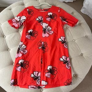 Orange dress with flowers